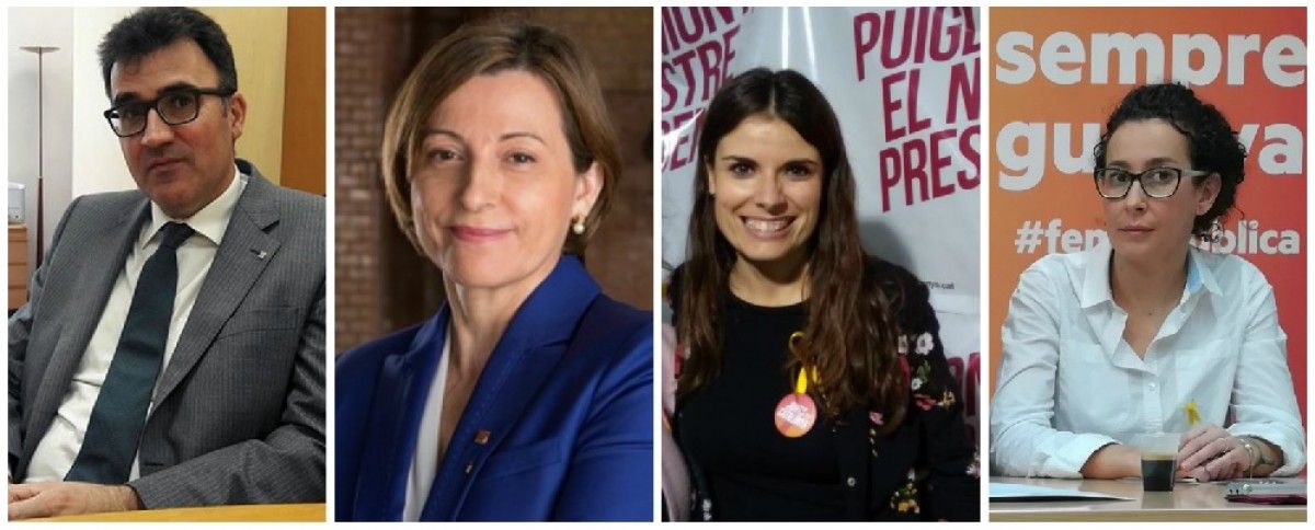 Lluís Salvadó, Carme Forcadell, Mònica Sales i Irene Fornós