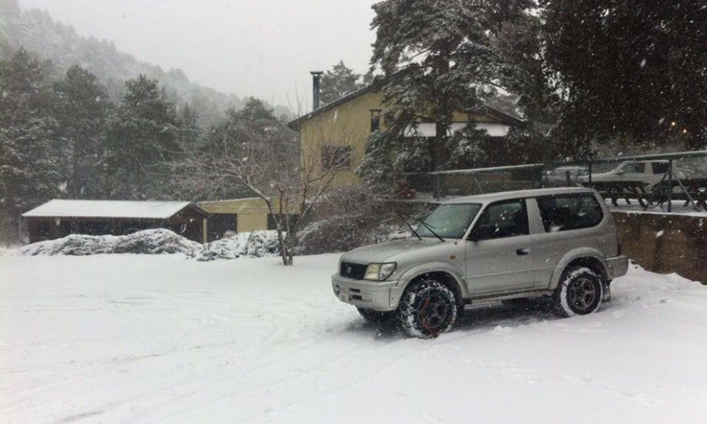 Imatge d'una de les últimes nevades a Caro.
