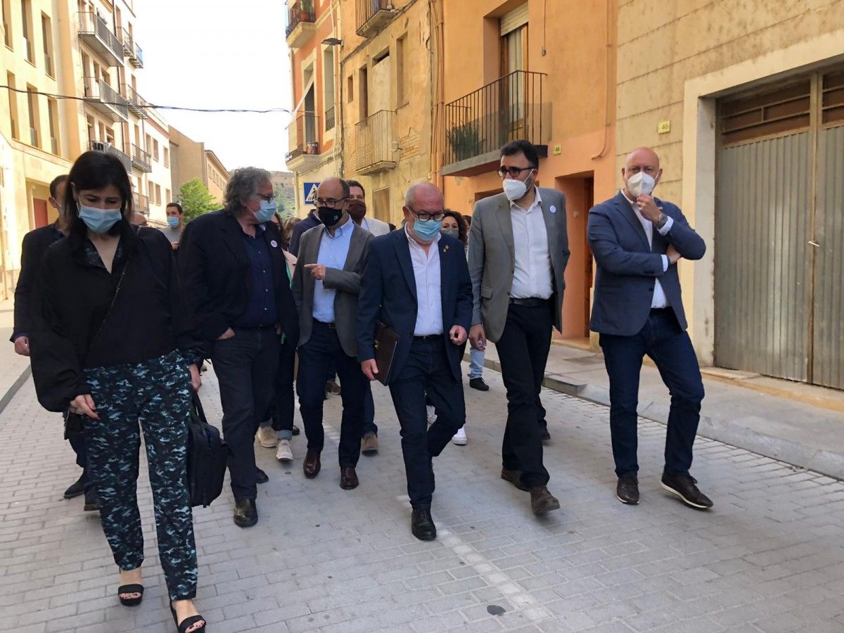 Joan Tardà i el president d'ERC a l'Ebre, Alfons Montserrat han acompanyata Gas als Jutjats de Tortosa