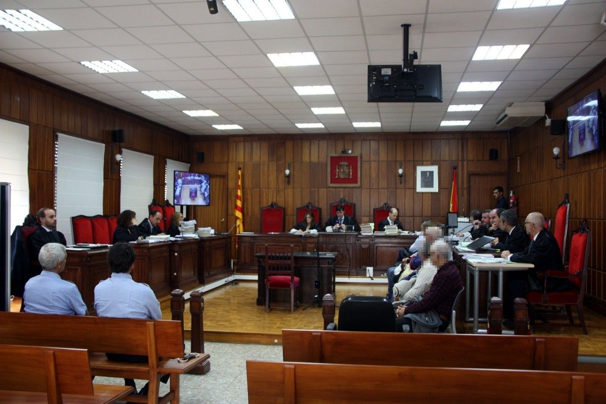 La sala de vistes de l'Audiència de Tarragona, on es va fer el judici als membres de la xarxa d’abús de menors i pornografia infantil destapada a Tortosa, al 2019.
