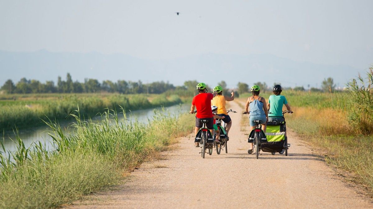Ciclistes pel delta de l'Ebre