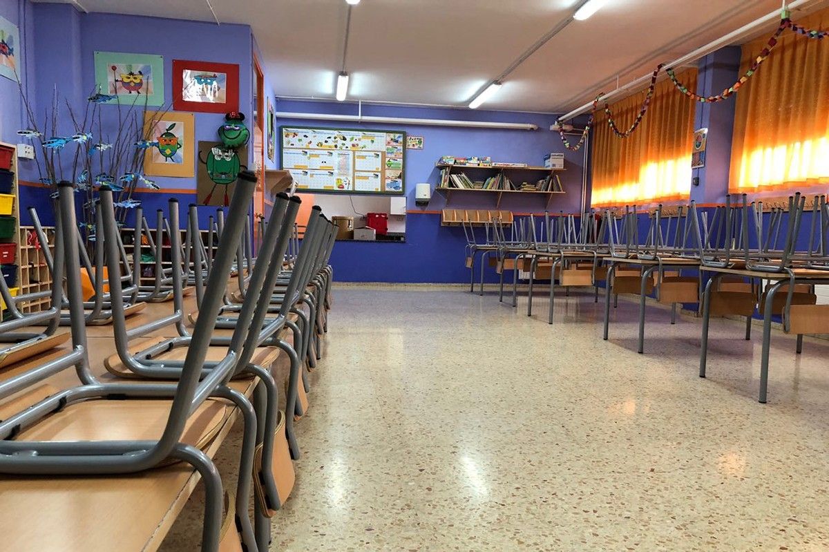 Així ha quedat la nova aula de psicomotricitat del Soriano-Montagut d'Amposta.