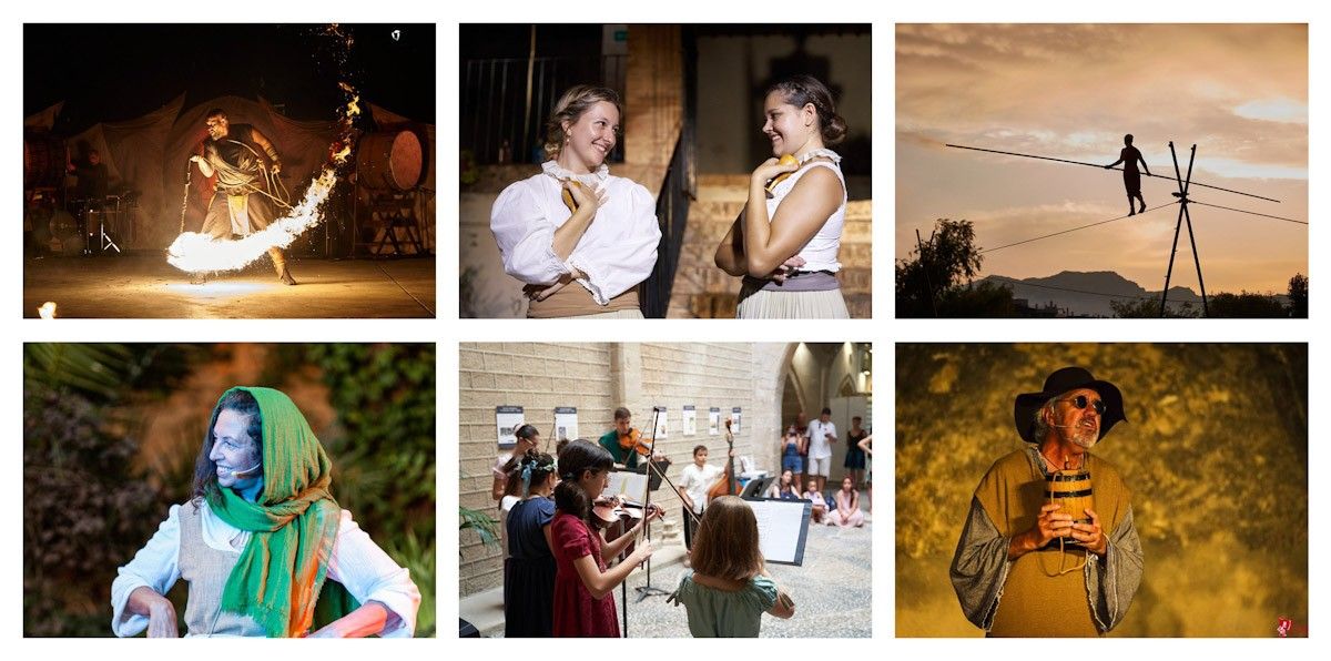 Imatges d'alguns dels espectacles que es podran gaudir a la vint-i-sisena edició de la Festa del Renaixement de Tortosa 