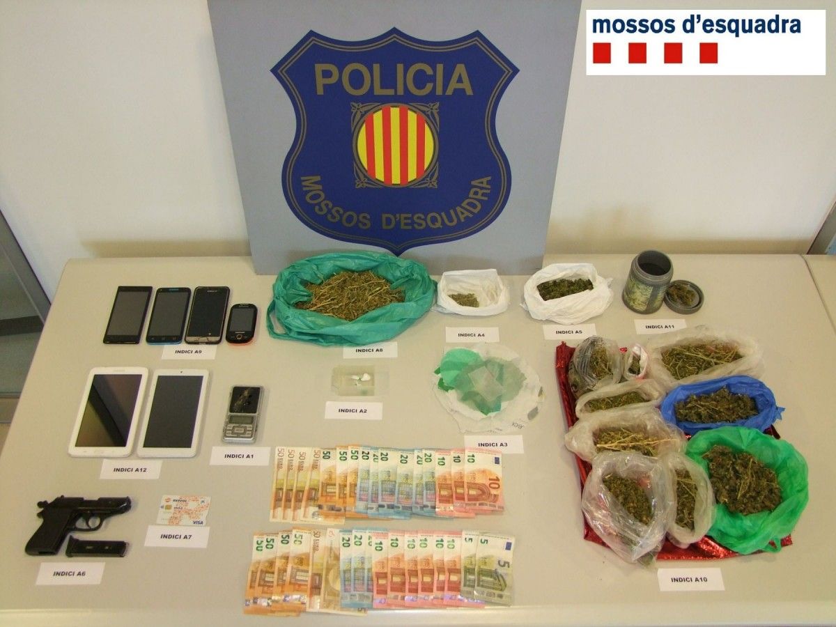 La investigació ha conclòs amb la detenció de dos veïns de Roquetes com a presumptes autors d’un delicte de tràfic de drogues