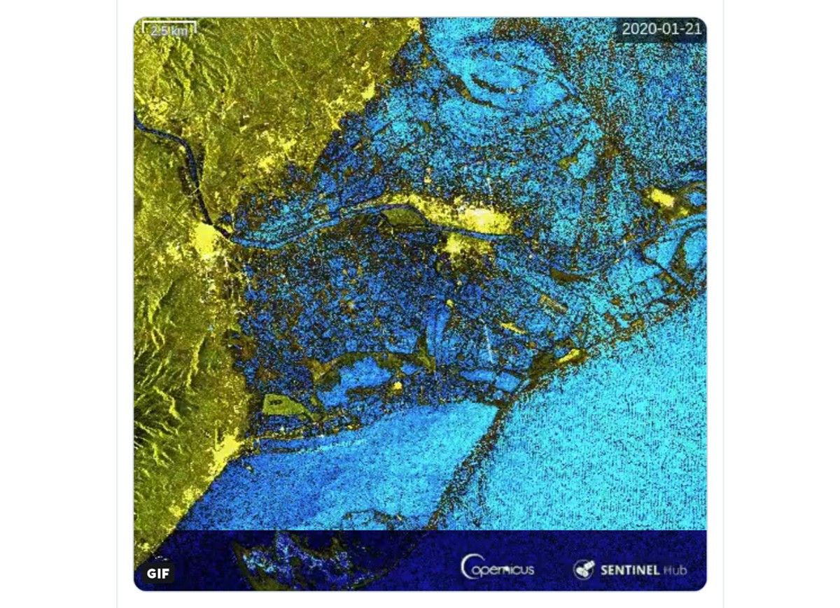 Imatge del satèl·lit europeu Copèrnicus