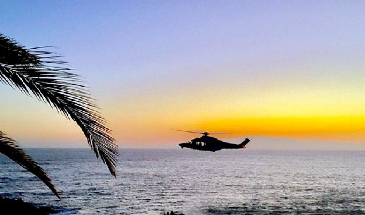 Un helicopter de Salvament Marítim.