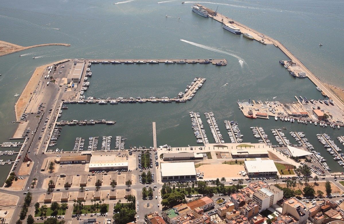Imatge aèria del port de la Ràpita.