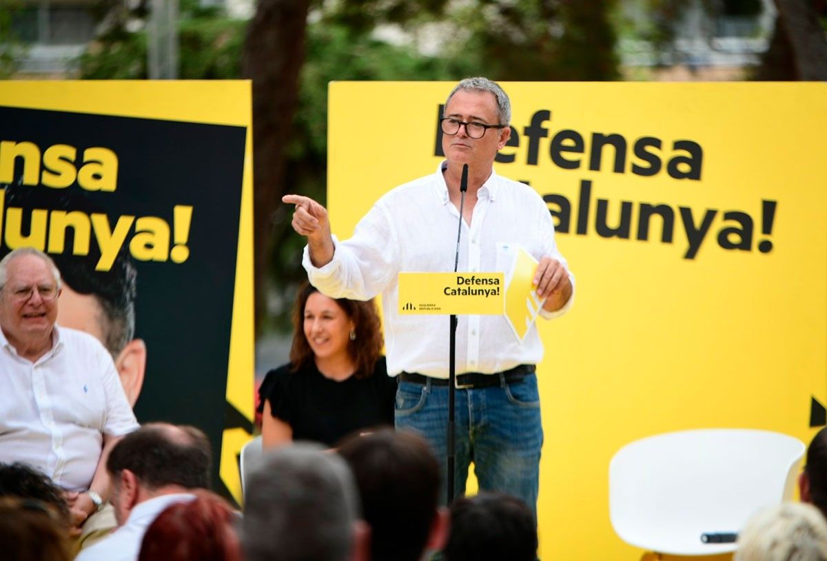 Jordi Gaseni en un acte públic d'Esquerra.