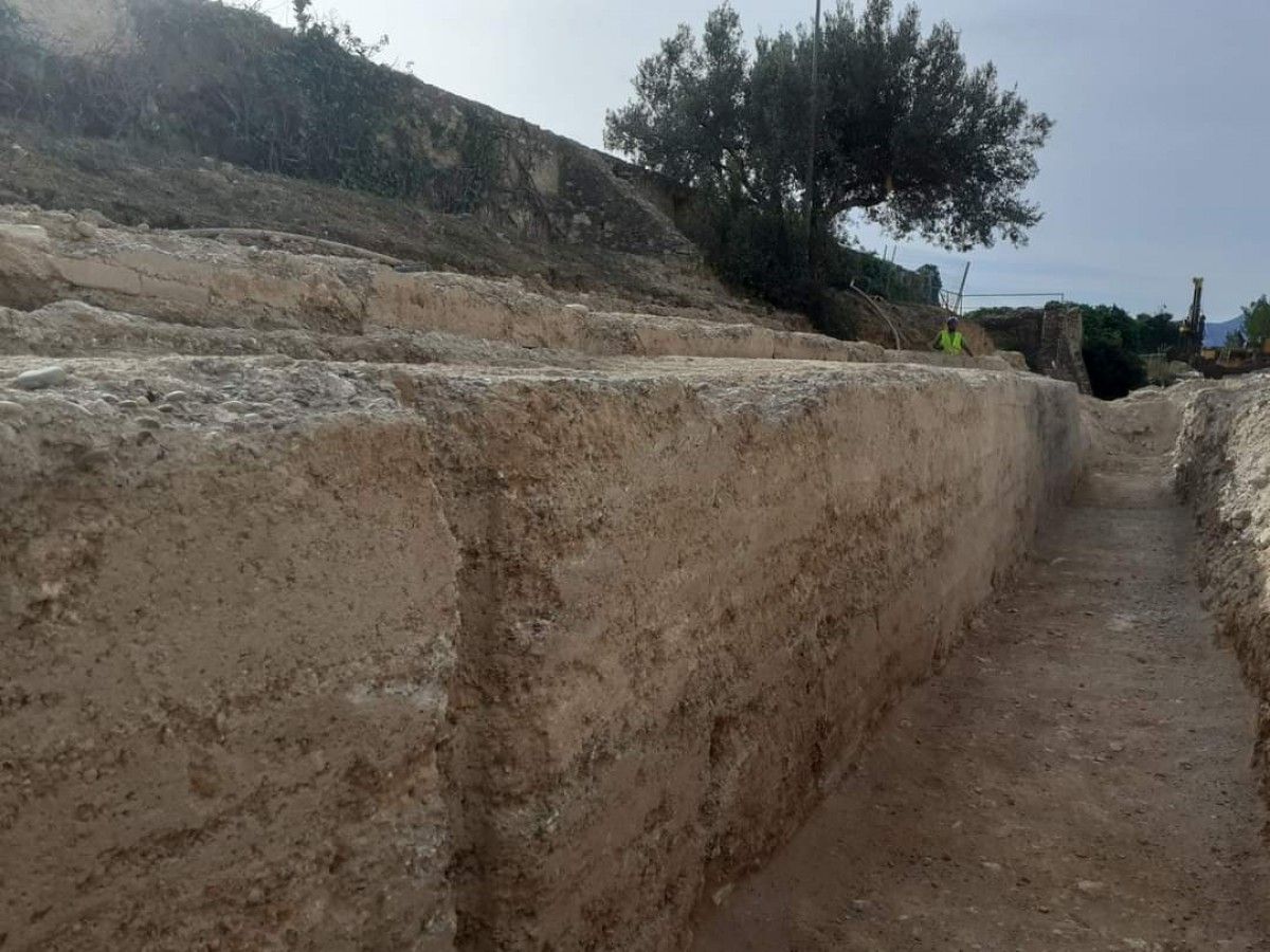 Part de la Muralla de Tortosa descoberta arran de les obres d'ampliació de l'Hospital Verge de la Cinta 