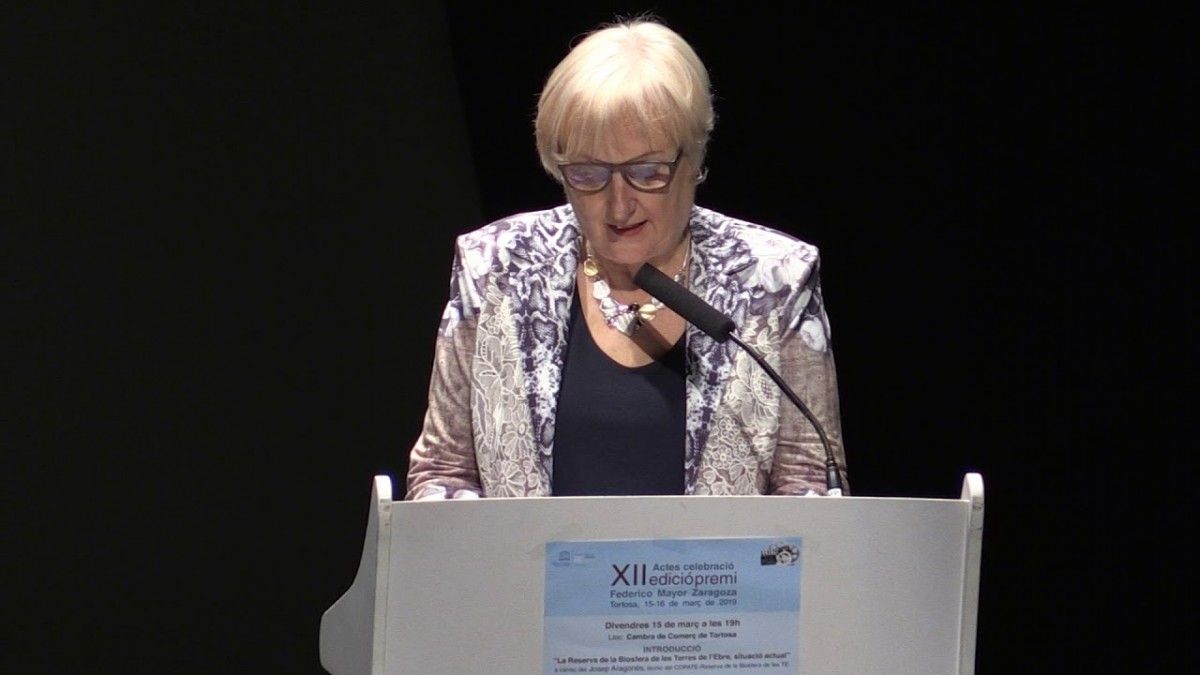 Montse Esteve, presidenta d'Amigues i Amics de la UNESCO de Tortosa