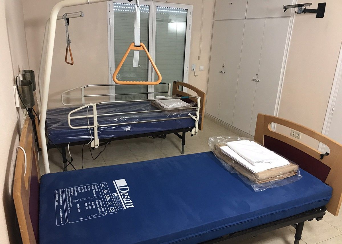 Una de les habitacions preparades per acollir pacients