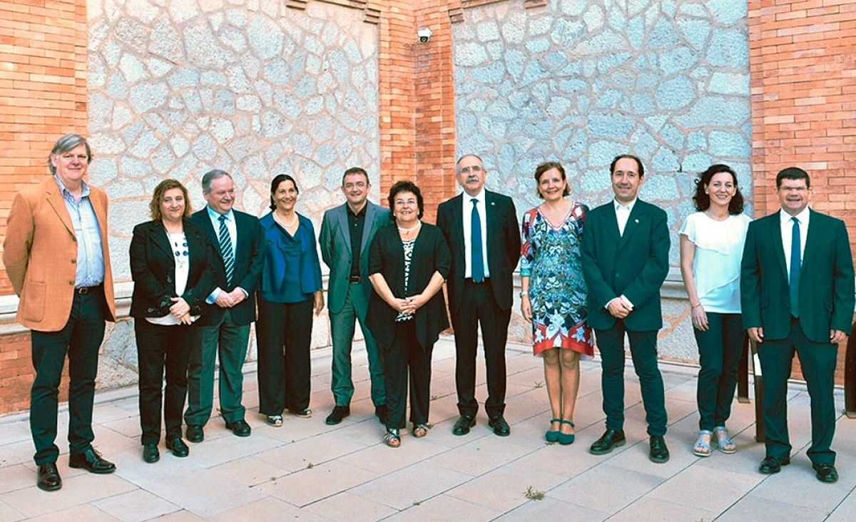L'equip de govern de la URV, amb Jordi Sardà, nou director del Campus TE.