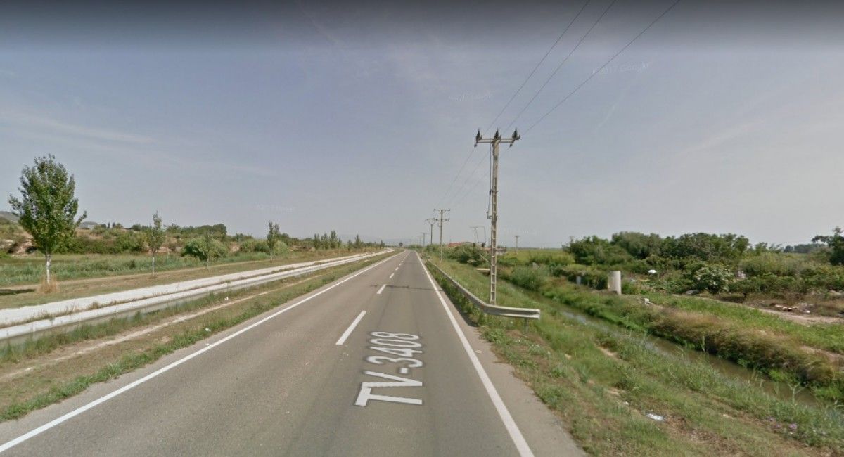 L’accident s’ha produït a la carretera TV-3408, al terme de la Ràpita