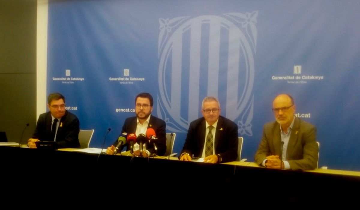 El vicepresident de la Generalitat, Pere Aragonés, ha encapçalat la reunió de l'IDECE