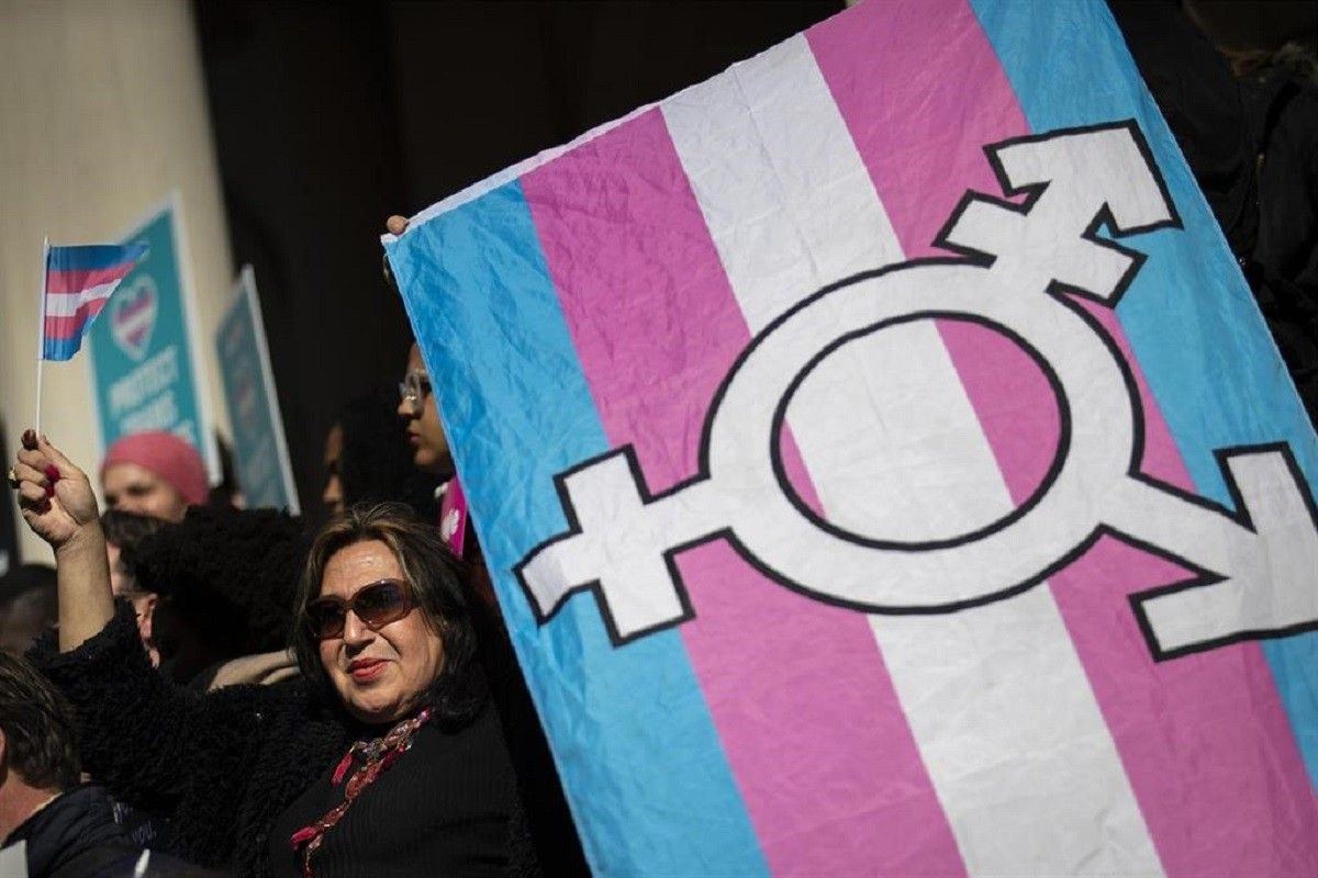 Bandera per  la visibilitats Trans 