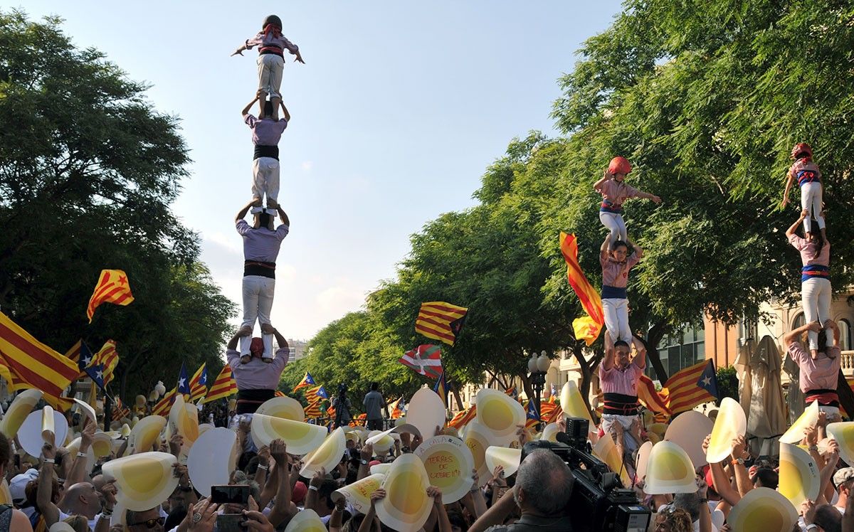 Una munió de gent com mai s'havia concentrat a les Rambles de Tarragona, en la manifestació d'este 11S.