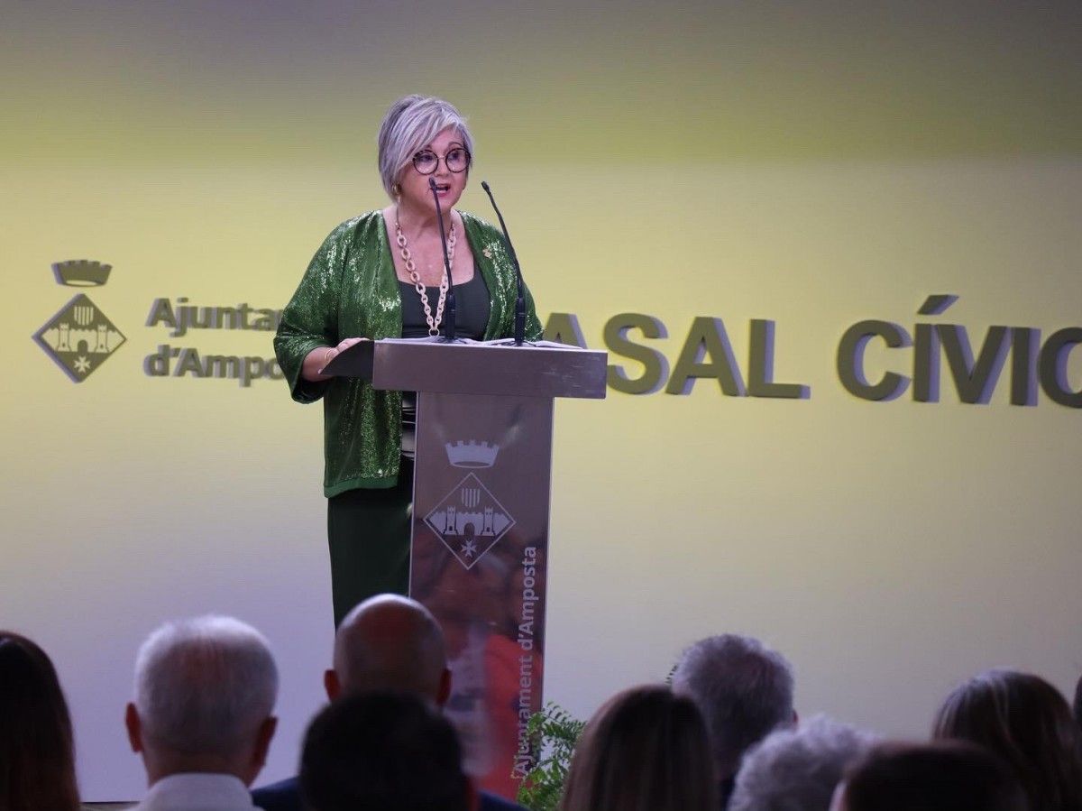 Susanna Sancho durant l'acte inaugural del Centre Cívic de Gent Gran Ruiz Salgado 