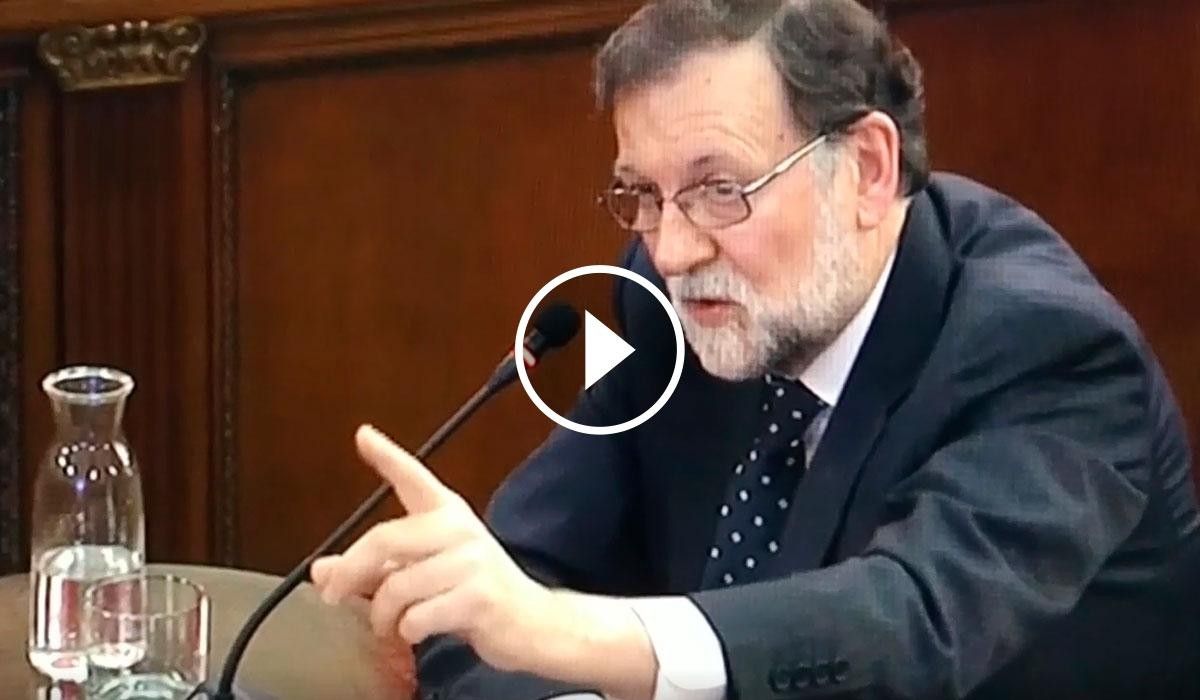 Mariano Rajoy, en la seua compareixença al Suprem, este dimecres a la tarda.