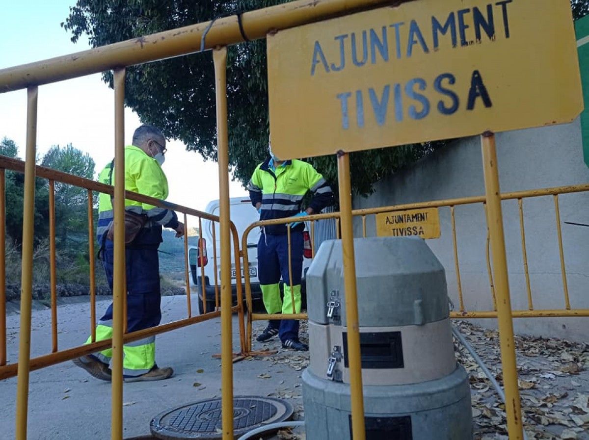 Primeres actuacions del projecte de sanejament i depuració del nucli urbà de Tivissa.
