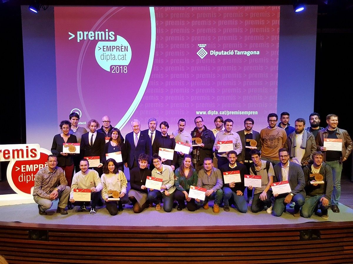 Els guanyadors i guanyadores dels Premis Emprèn 2018.