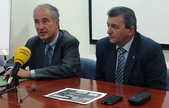 El director general Jordi Sala i el delegat d'Agricultura, Pere Vidal.