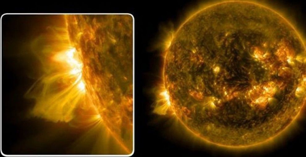 Imatge de les fulguracions solars d'este mes de juny