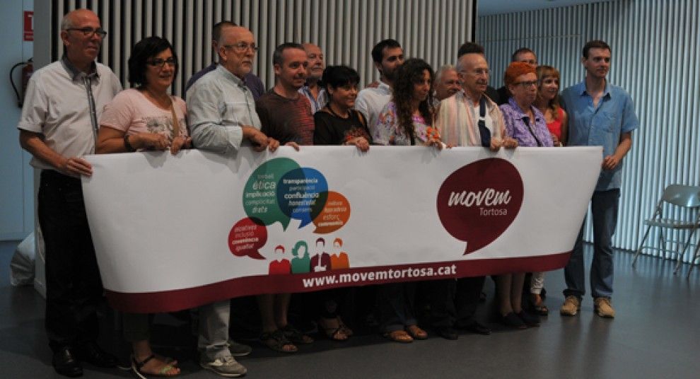 Els impulsors de Movem Tortosa, en la presentació d'este dimarts.