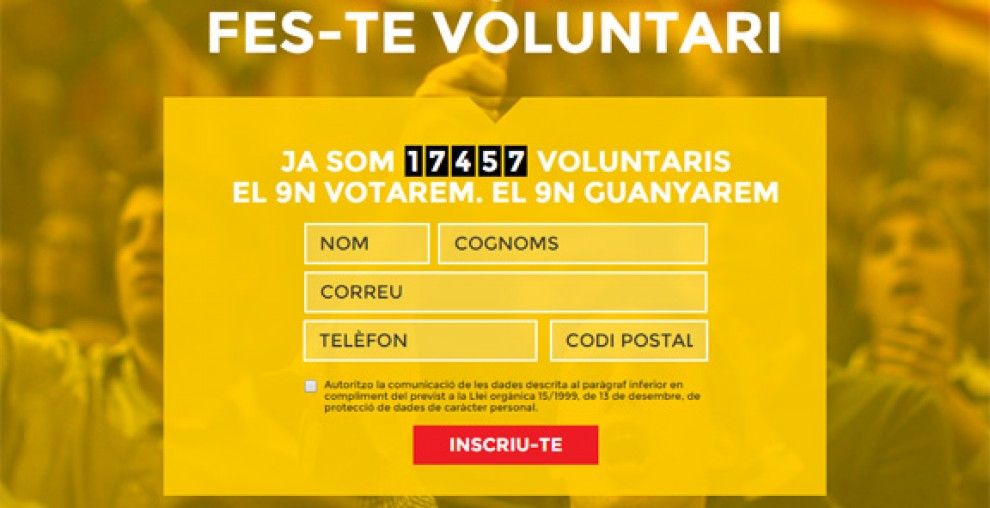 Els voluntaris es poden inscriure a la web www.araeslhora.cat