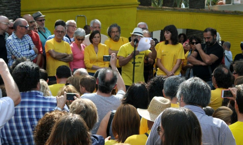 L'escriptor Andreu Carranza ha estat l'encarregat de llegit el manifest.