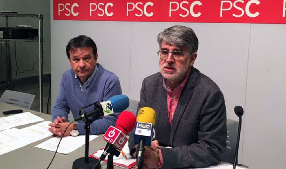 Francesc Miró i Enric Roig han presentat avui les esmenes en roda de premsa.