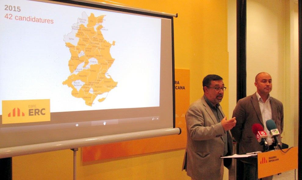 Gervasi Aspa i Albert Salvadó han presentat avui les candidatures totals que presenta el partit a l'Ebre.