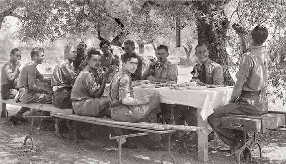   Foto alemanys dinant sota oliveres. 