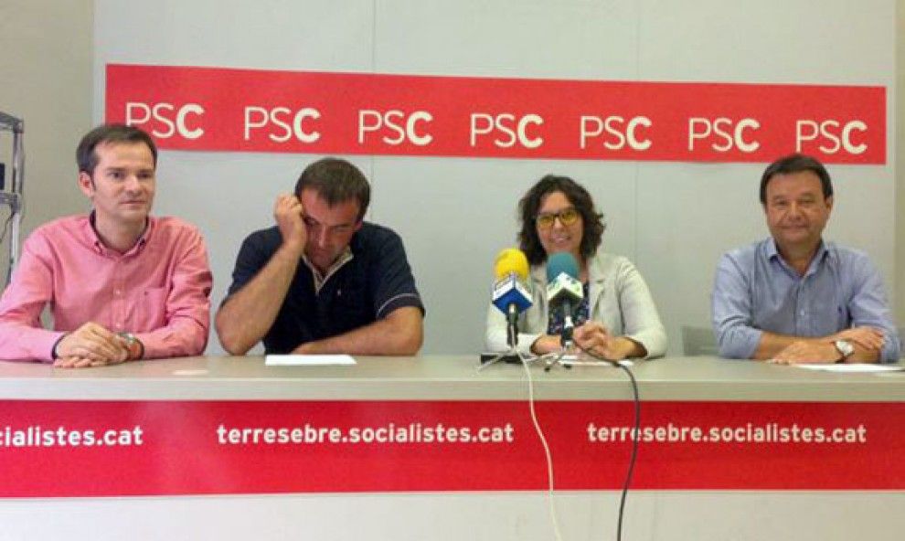 Un moment de la roda de premsa d'este matí a Tortosa.
