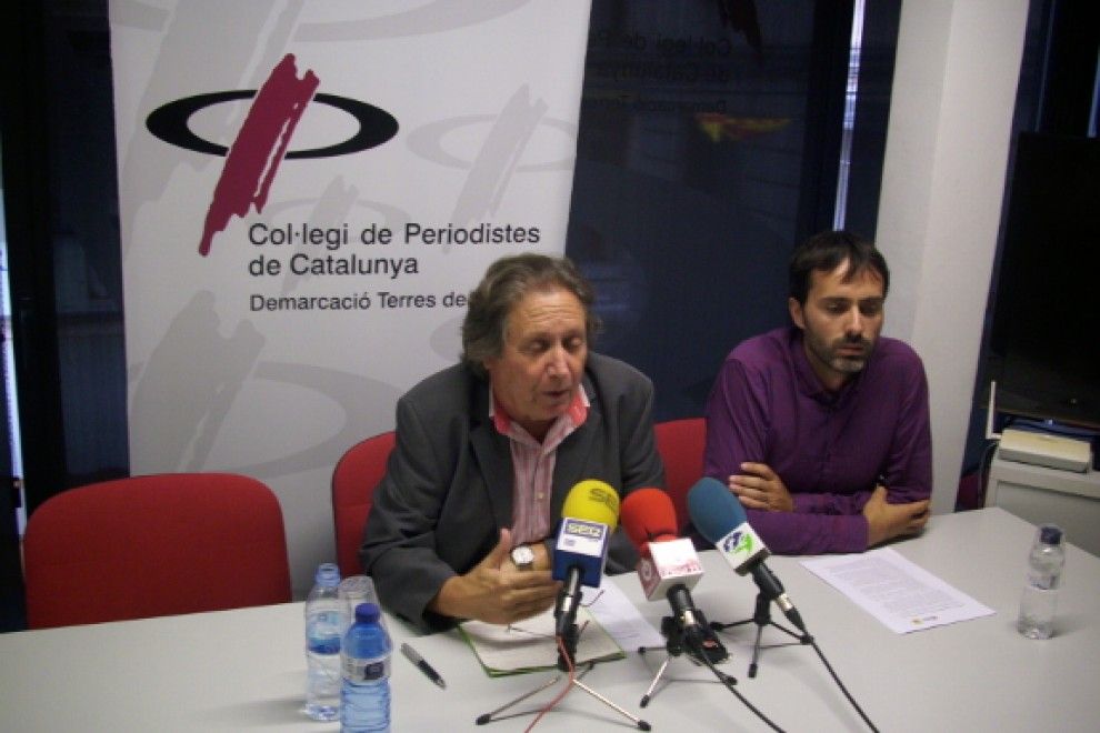 Jaume Bosch i Jordi Jordan han presentat este dijous el manifest a Tortosa.