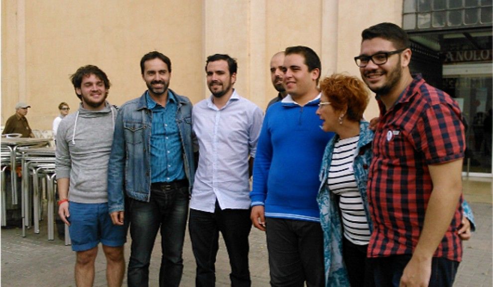 Garzón s'ha reunit amb representants sindicals i ha fet un acte amb la premsa a Tortosa.