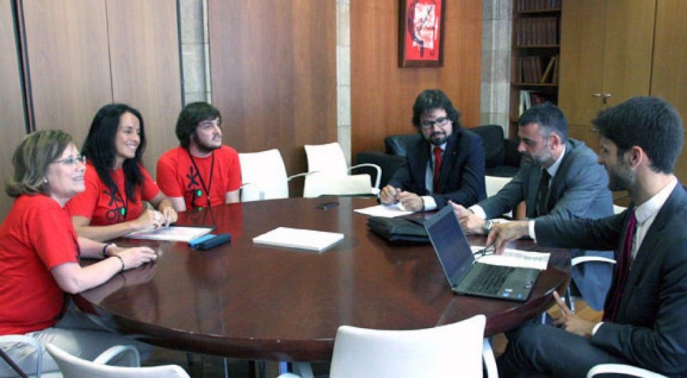 Imatge d'arxiu de la reunió de la PTD amb el conseller Vila