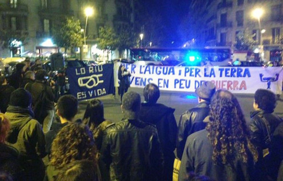 La concentració davant la Delegació del govern central a Barcelona