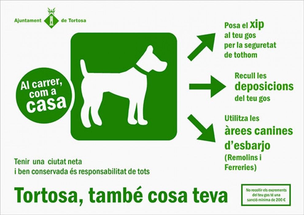 Cartell de la campanya dirigida als propietaris de gossos.