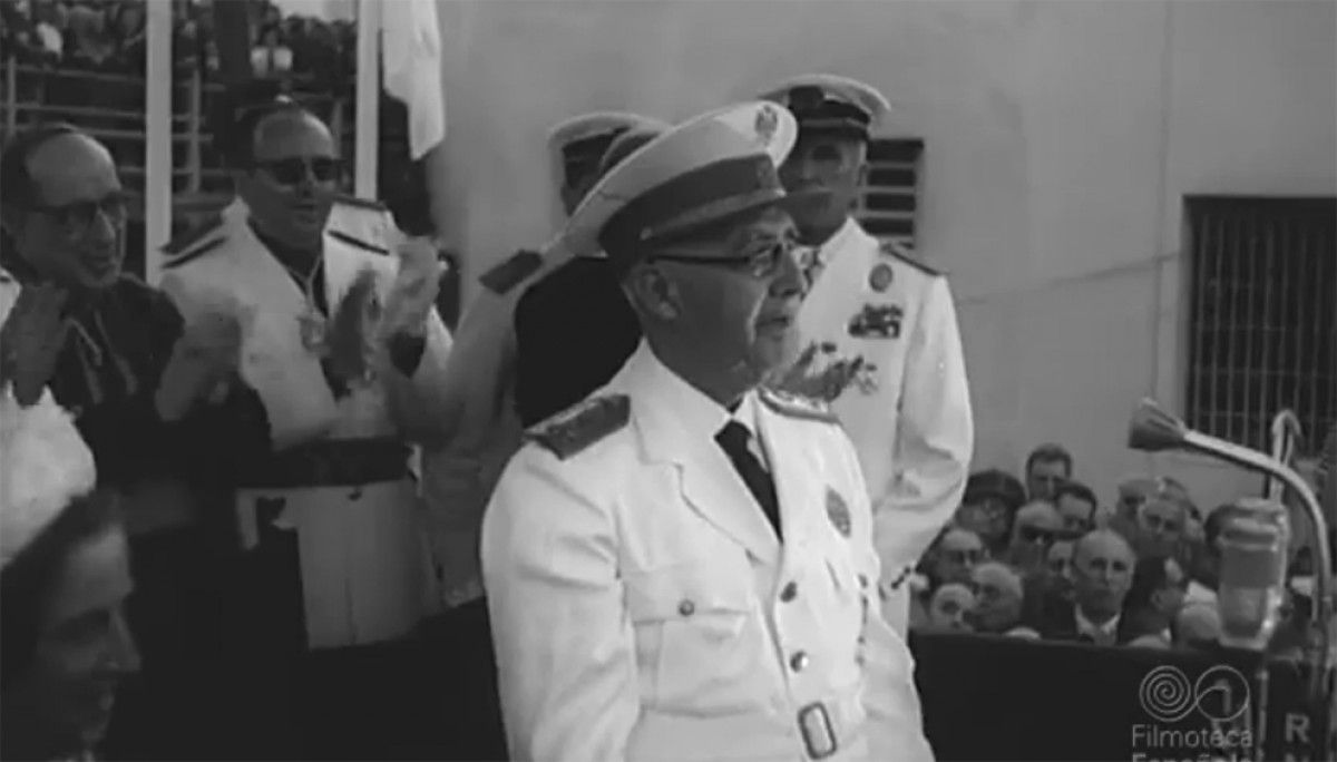Franco en la seua visita a Tortosa el 1966.