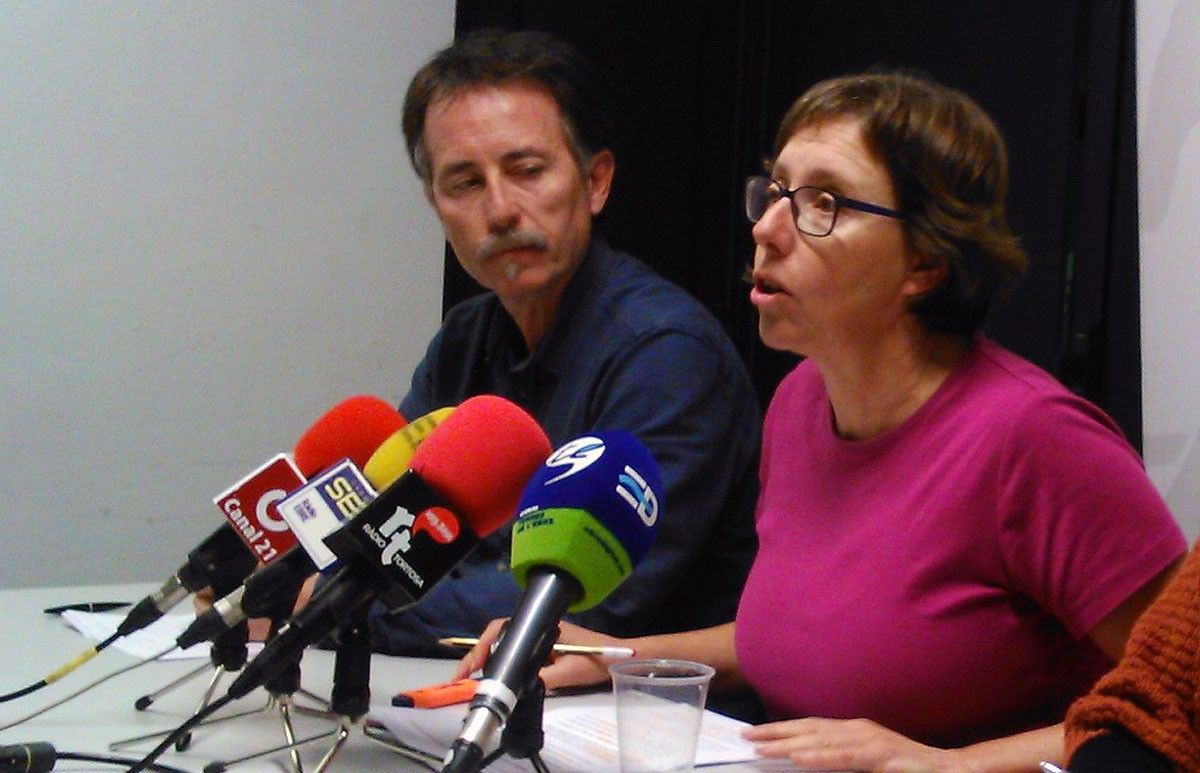 Ester Baiges, portaveu de la Comissió per la Retirada de la Dictadura Franquista.