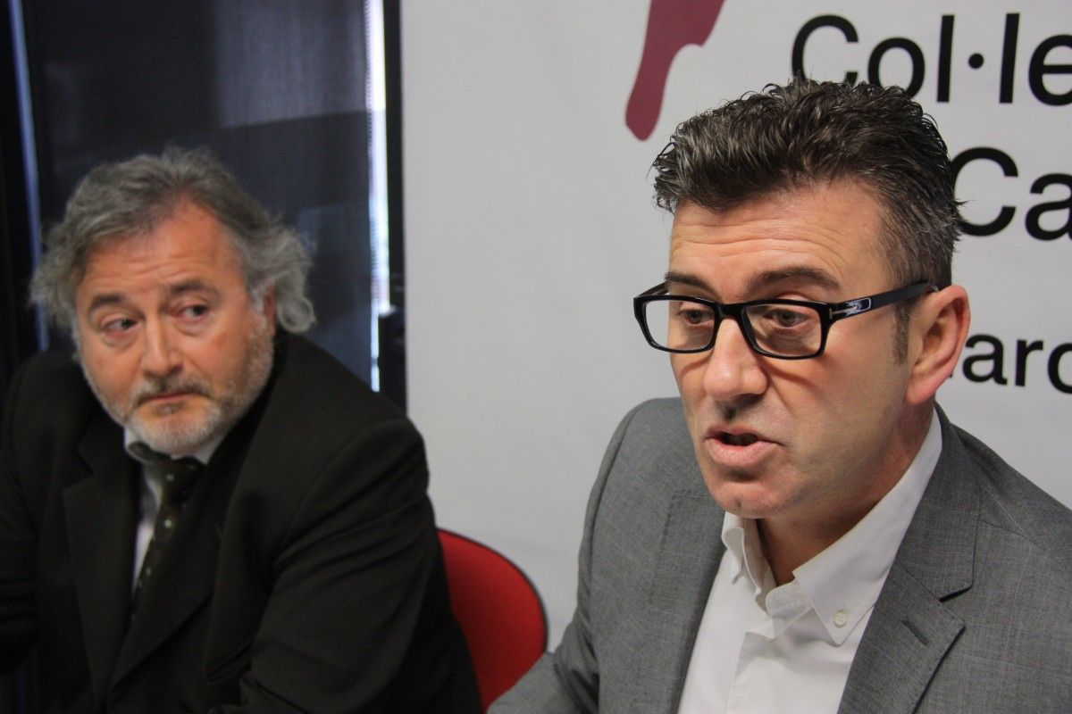 Foto d'Arxiu. Andreu Martí compareixia el 25 de març de 2014 acompanyat del seu advocat Antoni Valls per defensar-se de la primera denúncia sobre les adjudicacions de la Cala Gestió.