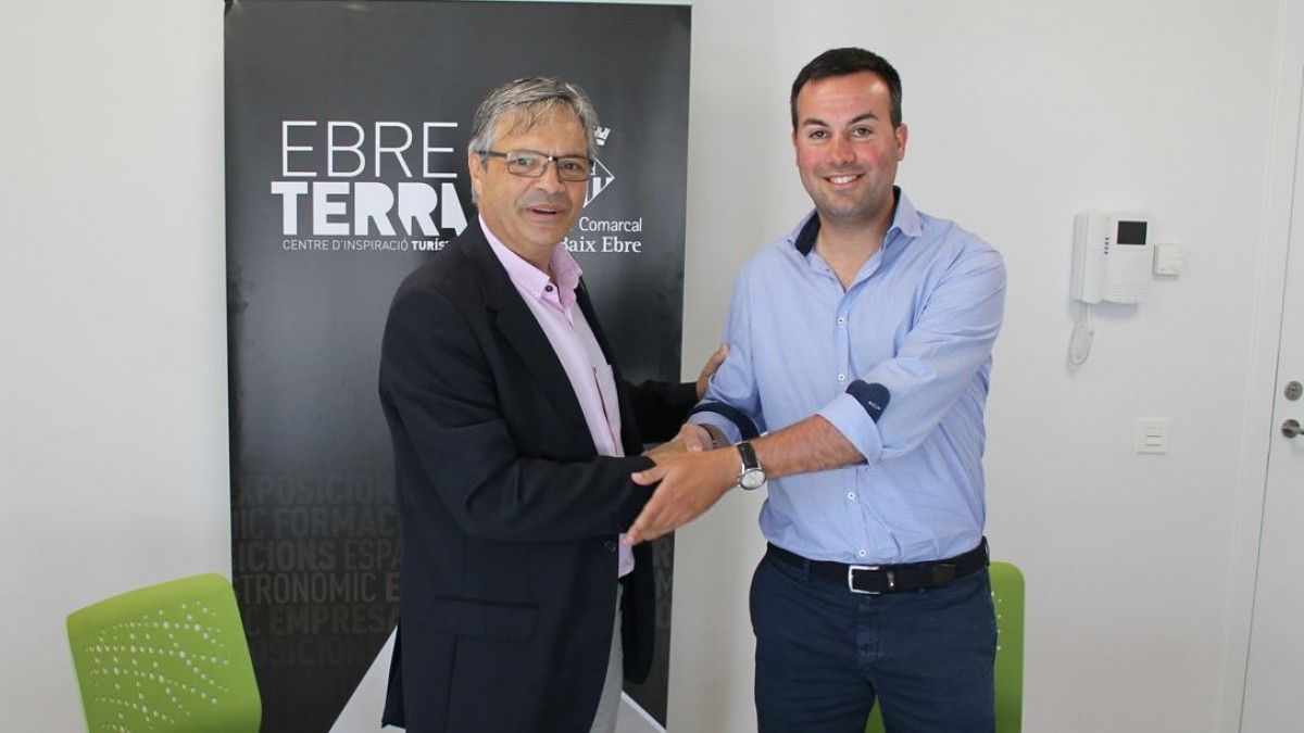 El president del Consell Comarcal del Baix Ebre, Dani Andreu (ERC), i l'Alcalde de Deltebre, Lluís Soler (PDC), han arribat a un acord per la gestió d'EbreTerra