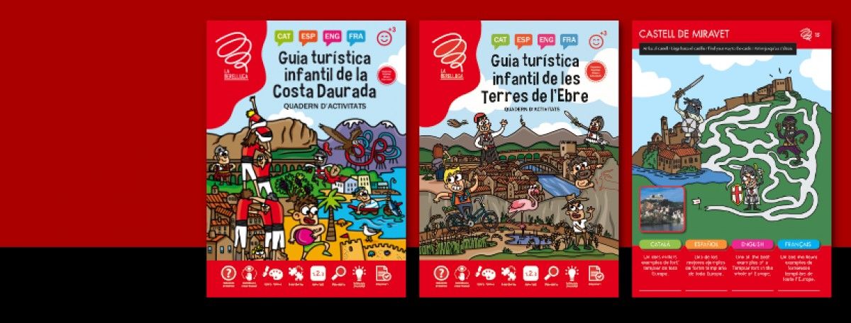 Mostra d'algunes de les guies turístiques per a xiquets editades per La Berelluga.