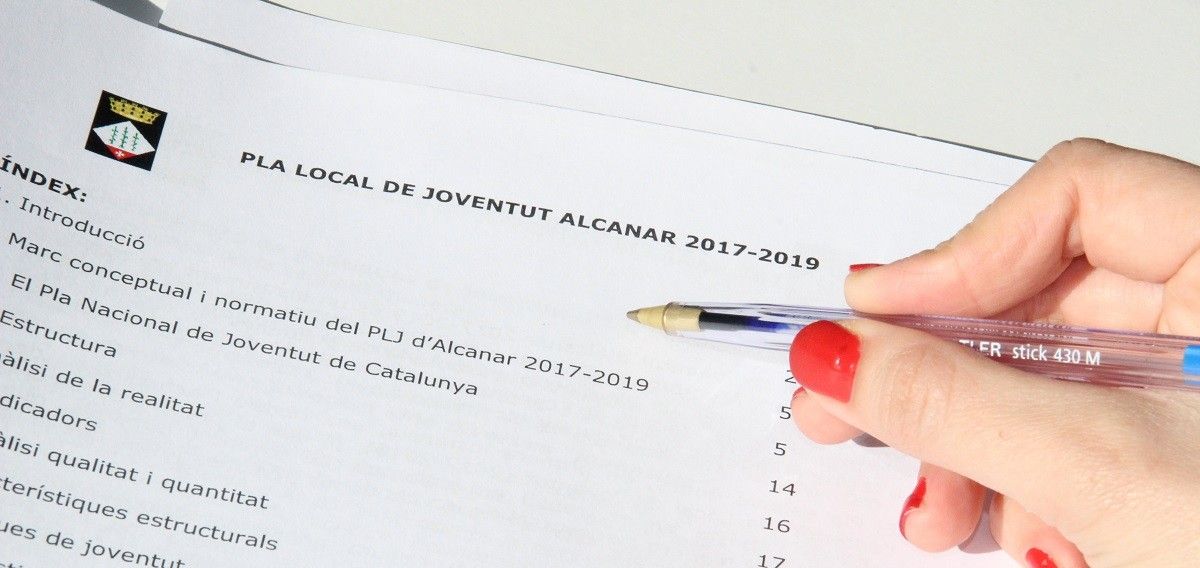 El Pla Local de Joventut d'Alcanar 2017-2019 és un instrument promogut i impulsat a través de la regidoria de Joventut.