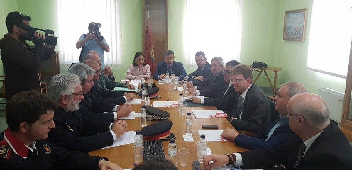 Reunió de la Junta de Seguretat Local de Tortosa presidida pel conseller d'Interior, Jordi Jané.