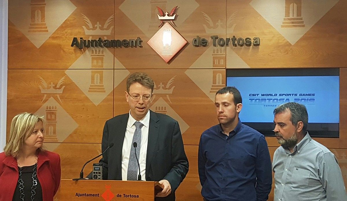 Roda de premsa on s'ha informat de les diferents novetats sobre els CSIT World Sports Games Tortosa 2019.
