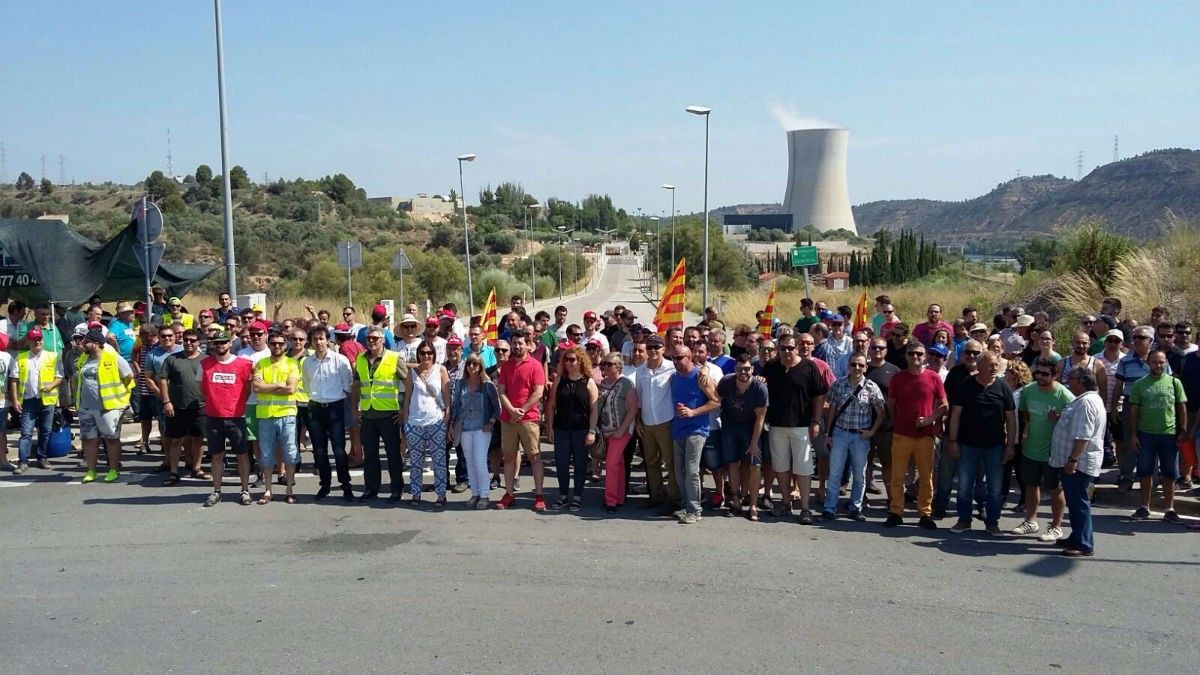 Els treballadors de les nuclears han secundat la jornada de vaga.