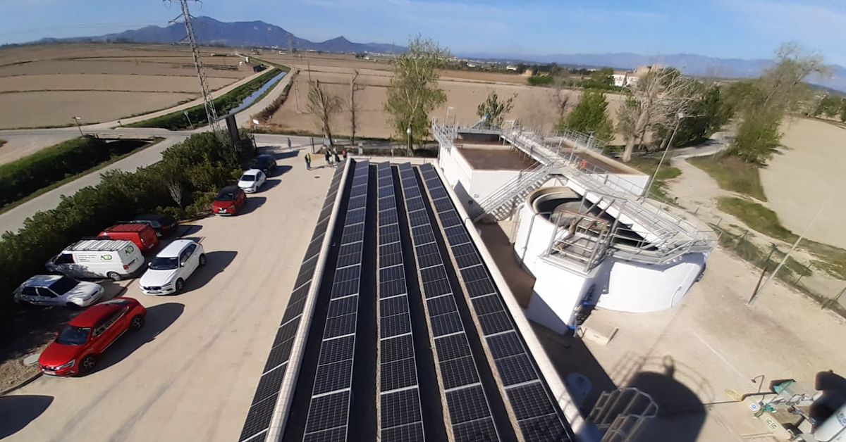 Energia fotovoltaica a la depuradora EDAR de l'Aldea