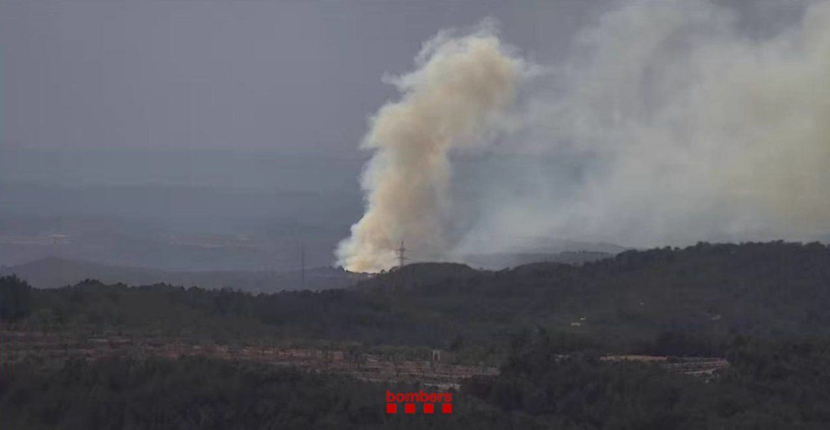 Imatge de l'incendi declarat a la Pobla de Massaluca.
