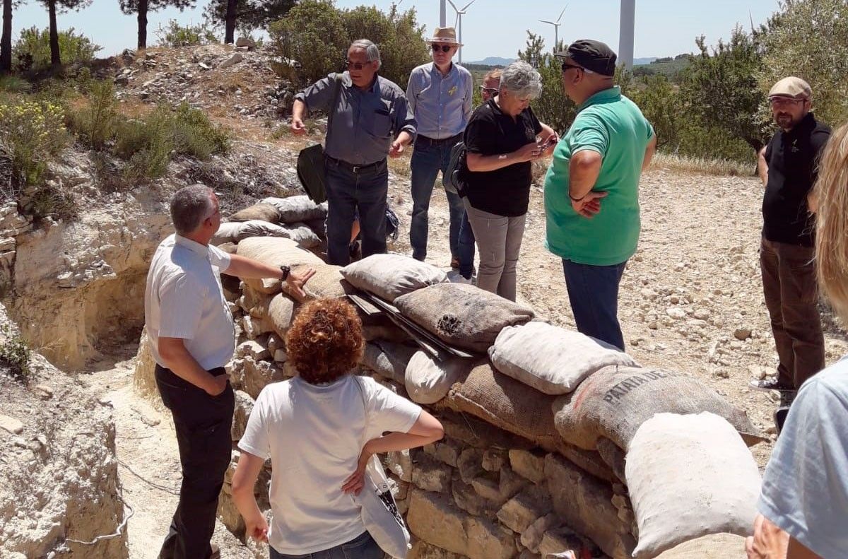 Els participants han visitat alguns espais de la Batalla de l'Ebre.
